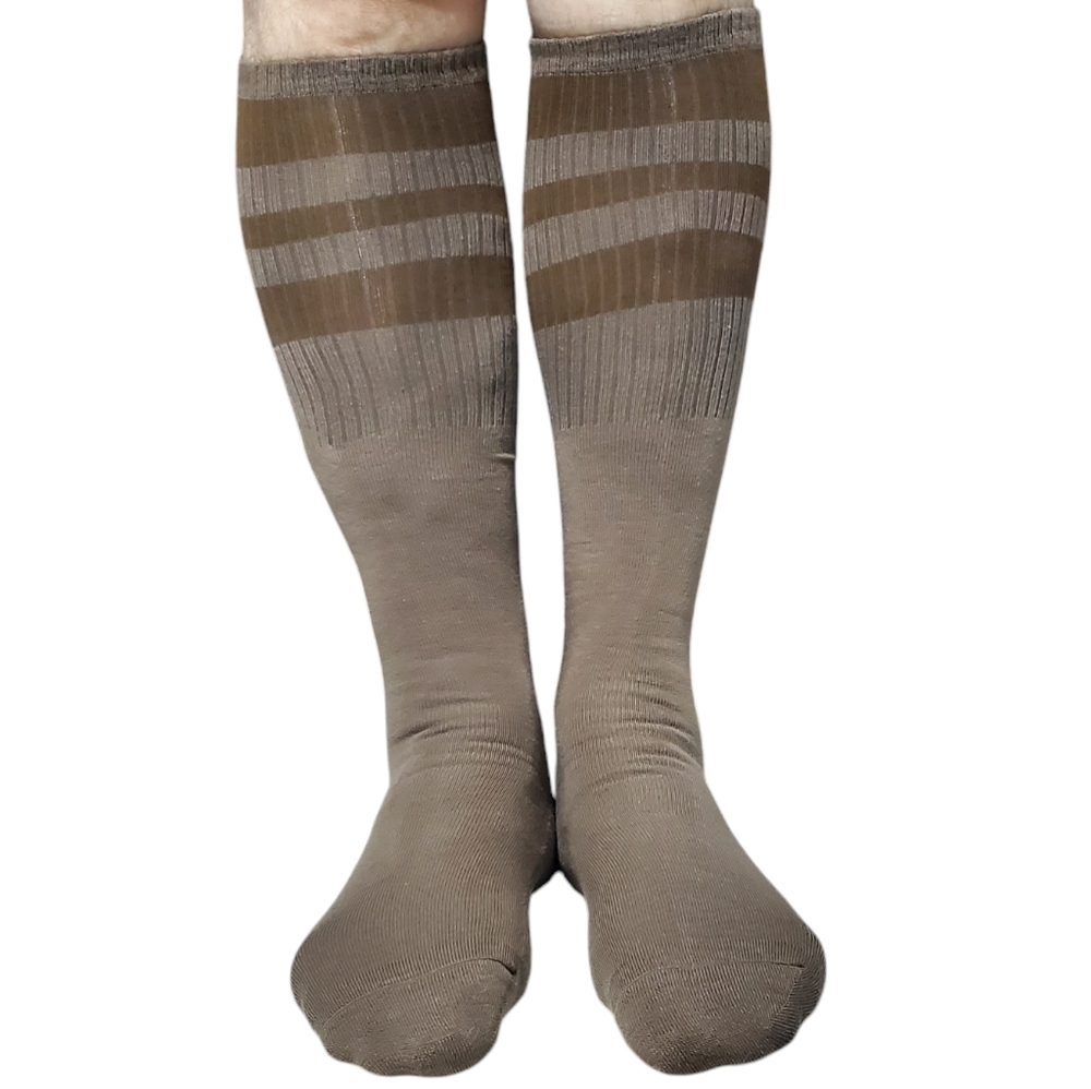 NWT ERL Tube Brown Striped Knee-High Socks sz M